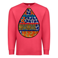 Cardinal african fabric pattern teardrop earrings 4 Premium Sweatshirt - BundleAndBundleShop