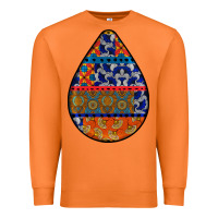 Carrot african fabric pattern teardrop earrings 4 Premium Sweatshirt - BundleAndBundleShop