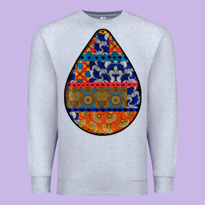 African Fabric Pattern Teardrop Earrings 4 Premium Sweatshirt Designed By Bundleandbundleshop