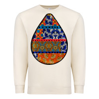 Sandshell african fabric pattern teardrop earrings 4 Premium Sweatshirt - BundleAndBundleShop