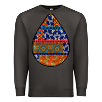 Smoke african fabric pattern teardrop earrings 4 Premium Sweatshirt - BundleAndBundleShop