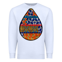 White african fabric pattern teardrop earrings 4 Premium Sweatshirt - BundleAndBundleShop