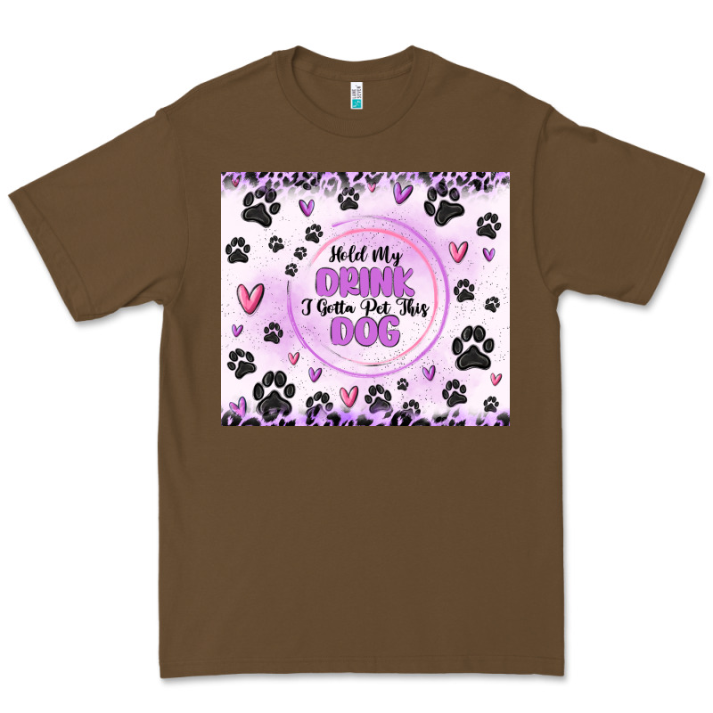 Hold My Drink I Gotta Pet This Dog Premium Tee by MaliasSmallBusiness | Teevron