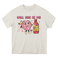 Cream will you be my Heavy Core Tee - MaliasSmallBusiness