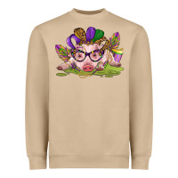 Mushroom mardi gras pig Heavyweight Sweatshirt - CowGirlArtShop