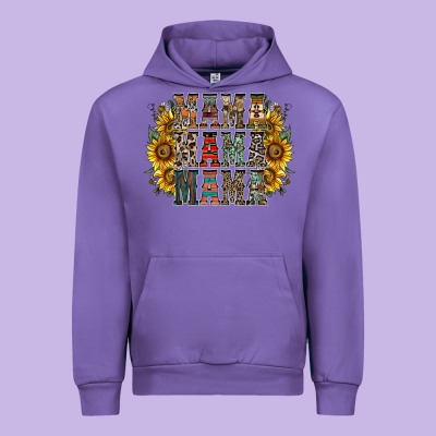 Mama Sunflower Western Urban Hoodie Designed By Racoondesign