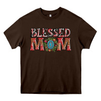 Chocolate Brown blessed mom christmas Heavy Core Tee - AdoDesignShop