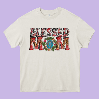 Blessed Mom Christmas Heavy Core Tee Designed By Adodesignshop
