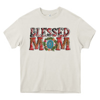 Cream blessed mom christmas Heavy Core Tee - AdoDesignShop