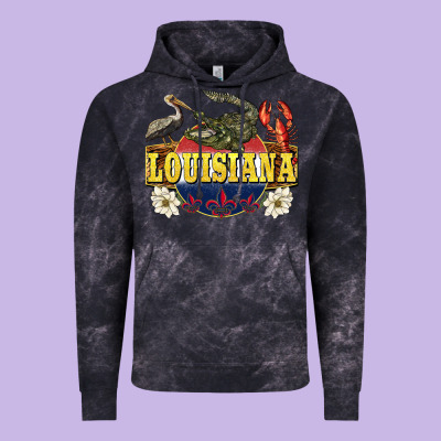 Louisiana State Vintage Hoodie Designed By Barkaloodesign