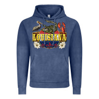 Vintage Denim louisiana state Vintage Hoodie - BarkalooDesign