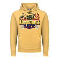 Vintage Mustard louisiana state Vintage Hoodie - BarkalooDesign
