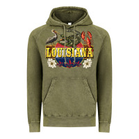 Vintage Olive louisiana state Vintage Hoodie - BarkalooDesign