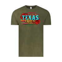 Vintage Olive Texas Chica with roses Vintage Tee - Jasminsmagicworld