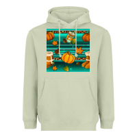Matcha autumn seamless pattern Heavyweight Hoodie - BundleAndBundleShop