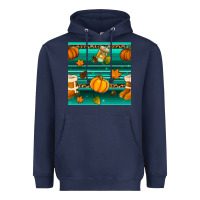 Navy autumn seamless pattern Heavyweight Hoodie - BundleAndBundleShop