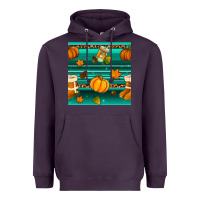 Plum autumn seamless pattern Heavyweight Hoodie - BundleAndBundleShop