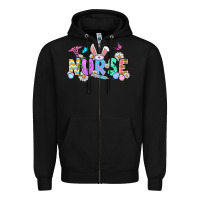 Black Easter Nurse Zipper Hoodie - OliviaCreatesArt
