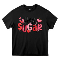 Black hey sugar valentines day Heavy Core Tee - MaliasSmallBusiness