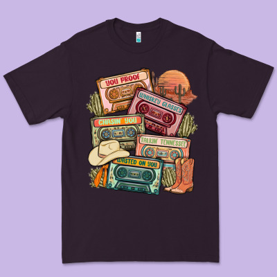 Country Cassette Tapes Premium Tee Designed By Maliassmallbusiness