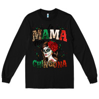Black La Mama Mas Chingona Long Sleeve Tee - texasbilliewilder