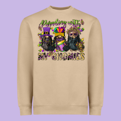 Parading With My Gnomies Heavyweight Sweatshirt Designed By Cowgirlartshop