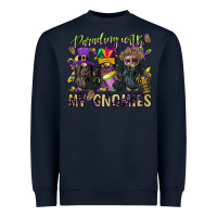 Navy parading with my gnomies Heavyweight Sweatshirt - CowGirlArtShop