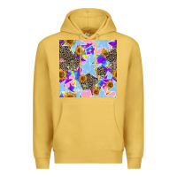 Antique Gold stars and sunflowers seamless pattern Premium Hoodie - FaDigitalArtStudio