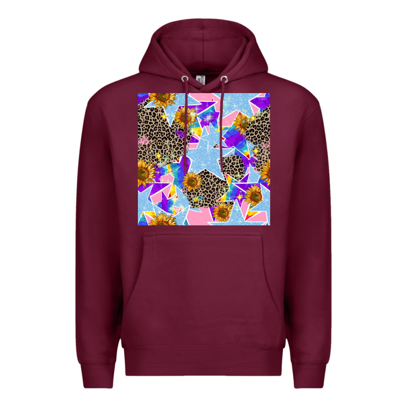 Stars And Sunflowers Seamless Pattern Premium Hoodie by FaDigitalArtStudio | Teevron