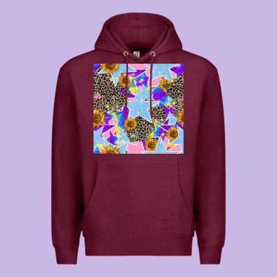 Stars And Sunflowers Seamless Pattern Premium Hoodie Designed By Fadigitalartstudio