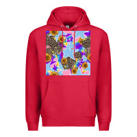 Cardinal stars and sunflowers seamless pattern Premium Hoodie - FaDigitalArtStudio