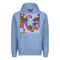 Colony Blue stars and sunflowers seamless pattern Premium Hoodie - FaDigitalArtStudio