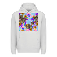 Dove Grey stars and sunflowers seamless pattern Premium Hoodie - FaDigitalArtStudio