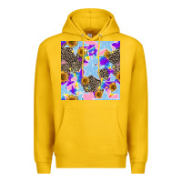 Lemon stars and sunflowers seamless pattern Premium Hoodie - FaDigitalArtStudio