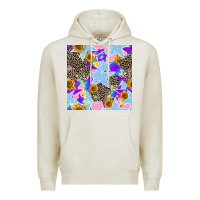 Oatmeal Heather stars and sunflowers seamless pattern Premium Hoodie - FaDigitalArtStudio