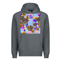 Rock stars and sunflowers seamless pattern Premium Hoodie - FaDigitalArtStudio