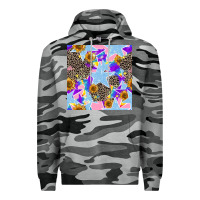 Slate Camo stars and sunflowers seamless pattern Premium Hoodie - FaDigitalArtStudio