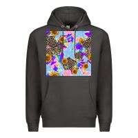 Smoke stars and sunflowers seamless pattern Premium Hoodie - FaDigitalArtStudio