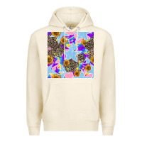 Tofu stars and sunflowers seamless pattern Premium Hoodie - FaDigitalArtStudio