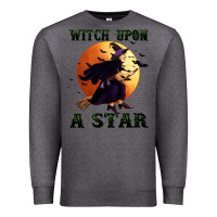 Charcoal Heather witch upon a star Premium Sweatshirt - BundleAndBundleShop