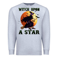 Heather Grey witch upon a star Premium Sweatshirt - BundleAndBundleShop