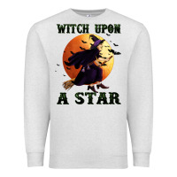 Oatmeal Heather witch upon a star Premium Sweatshirt - BundleAndBundleShop