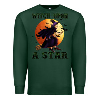 Sports Green witch upon a star Premium Sweatshirt - BundleAndBundleShop