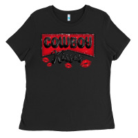 Black cowboy kisses Ladies Tee - MaliasSmallBusiness