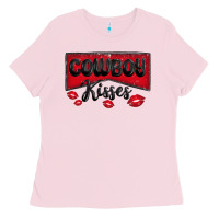 Bubblegum Pink cowboy kisses Ladies Tee - MaliasSmallBusiness