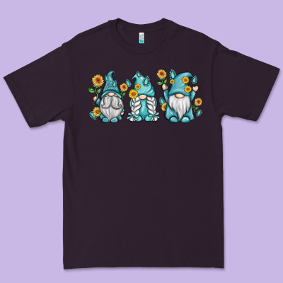 Sunflower Gnomes Premium Tee Designed By Maliassmallbusiness
