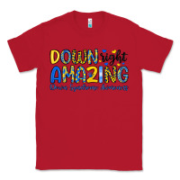Red down right amazing down syndrome awareness Classic Tee - Artiststas