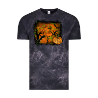 Cloud Black Halloween Background Vintage Tee - RanaPortraitStore