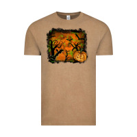 Vintage Coffee Halloween Background Vintage Tee - RanaPortraitStore