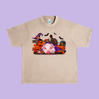 Halloween Baby Pig Urban Heavy Tee Designed By Ranaportraitstore